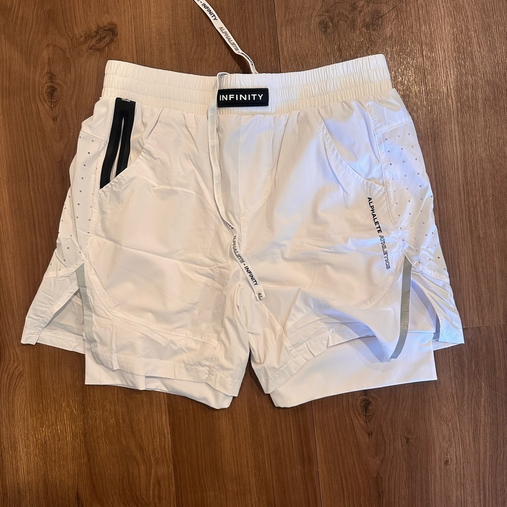 Alphalete White Men's Athletic Shorts